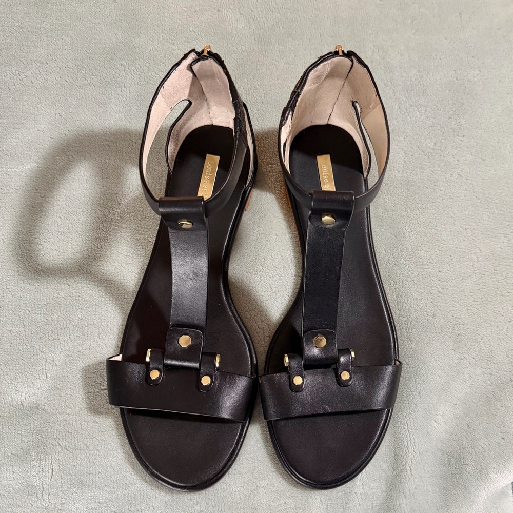 Louise et Cie Black Leather Sandals
